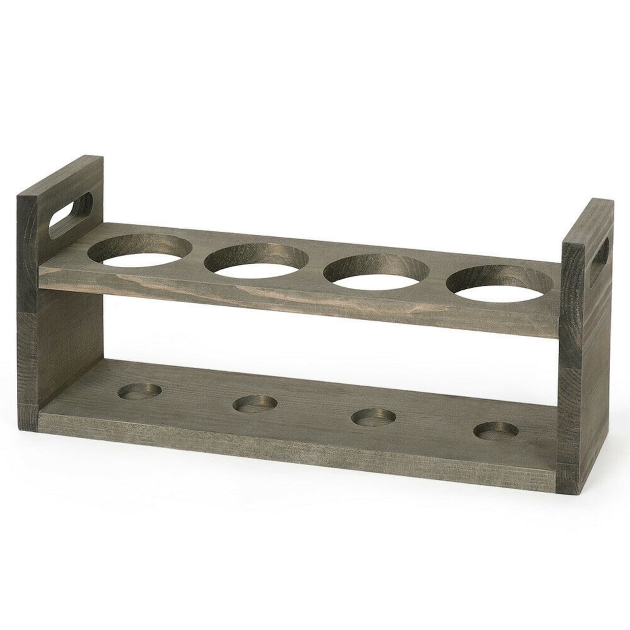 NEX™ 16" Olive Green 4-Bottle Countertop Wood Wine Rack